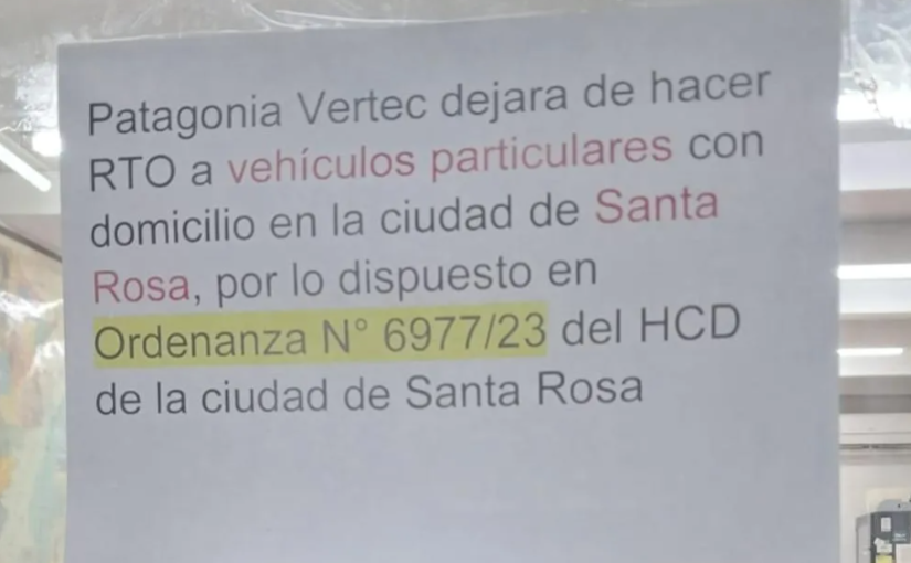 Vertec dejó de hacer RTO y quedó un solo taller habilitado en Santa Rosa
